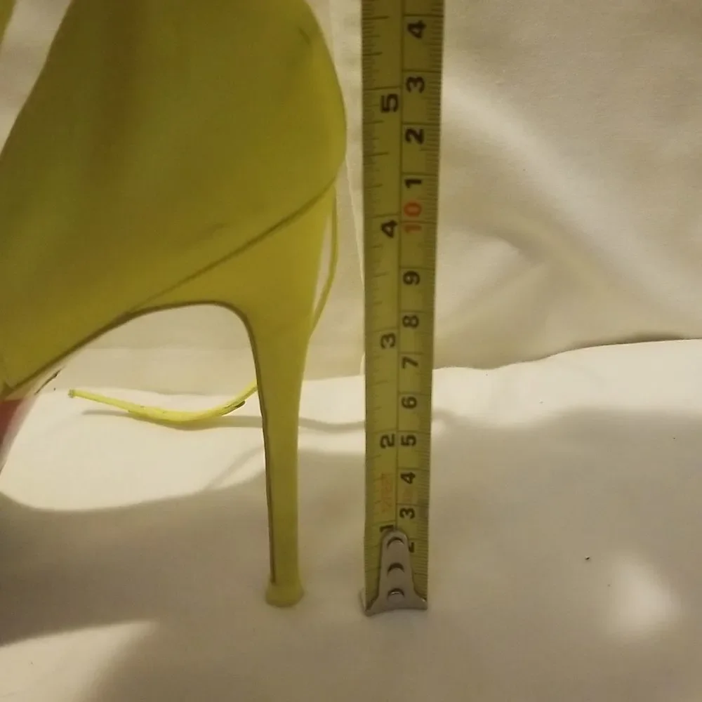Aldo Neon Yellow Strappy Stiletto Heels